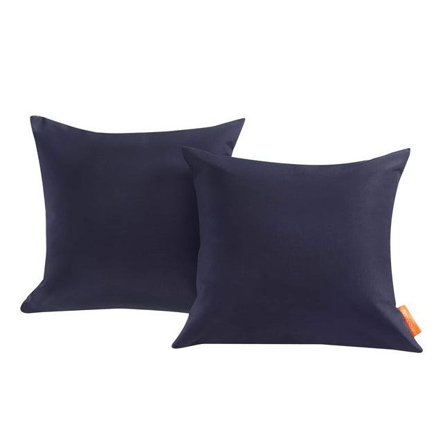 Front. Modway - Convene 2 Piece Outdoor Patio Pillow Set by Modway - Navy.
