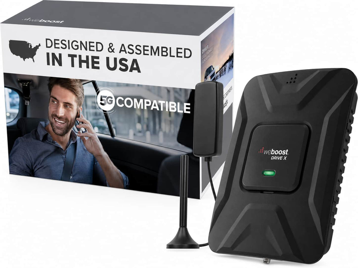 weBoost - Drive X Vehicle Cell Phone Signal Booster for Car, Truck, Van, or SUV, Boosts 5G & 4G LTE for All U.S. Carriers - Black
