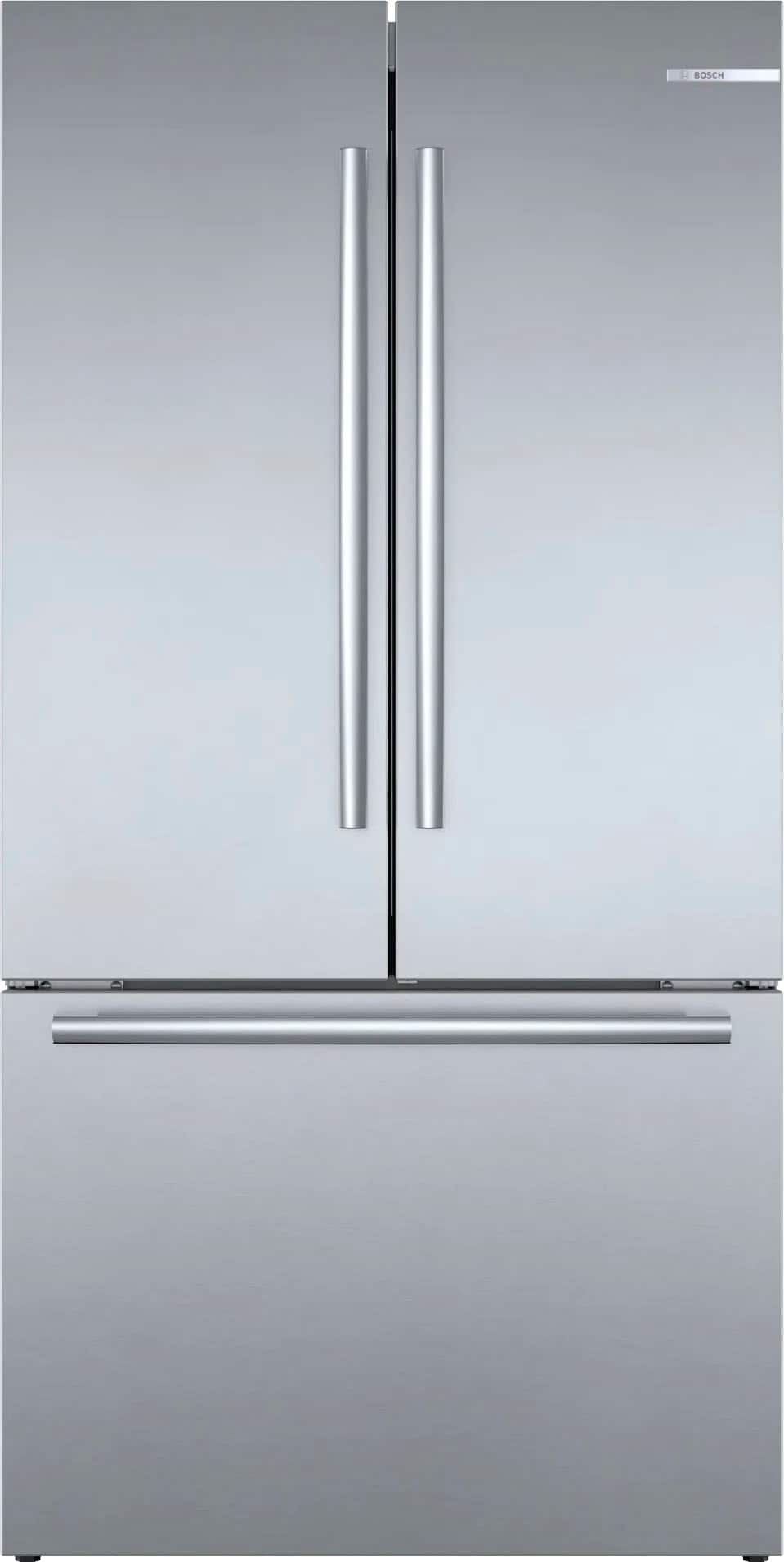 Bosch - 800 Series 36 in. Wide 21 Cu. Ft. French Door Bottom Freezer Counter-Depth Smart Refrigerator with VitaFresh - Stainless Steel