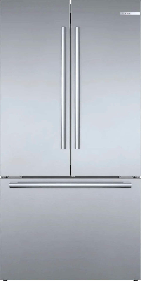 Bosch - 800 Series 36 in. Wide 21 Cu. Ft. French Door Bottom Freezer Counter-Depth Smart Refrigerator with VitaFresh - Stainless Steel