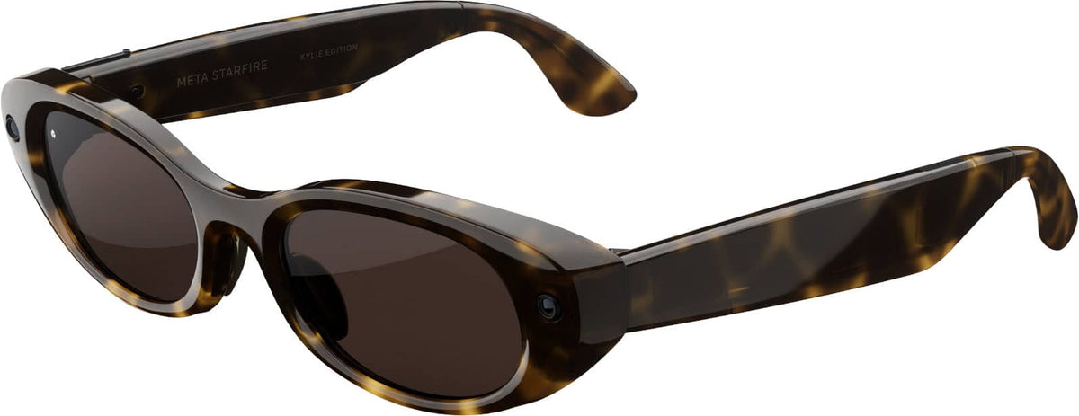 Meta - Starfire Kylie Edition - AI Glasses - Smart Features like 12MP Camera, Live Translate- 8+ Hour Battery- Chocolate Lenses - Dark Havana