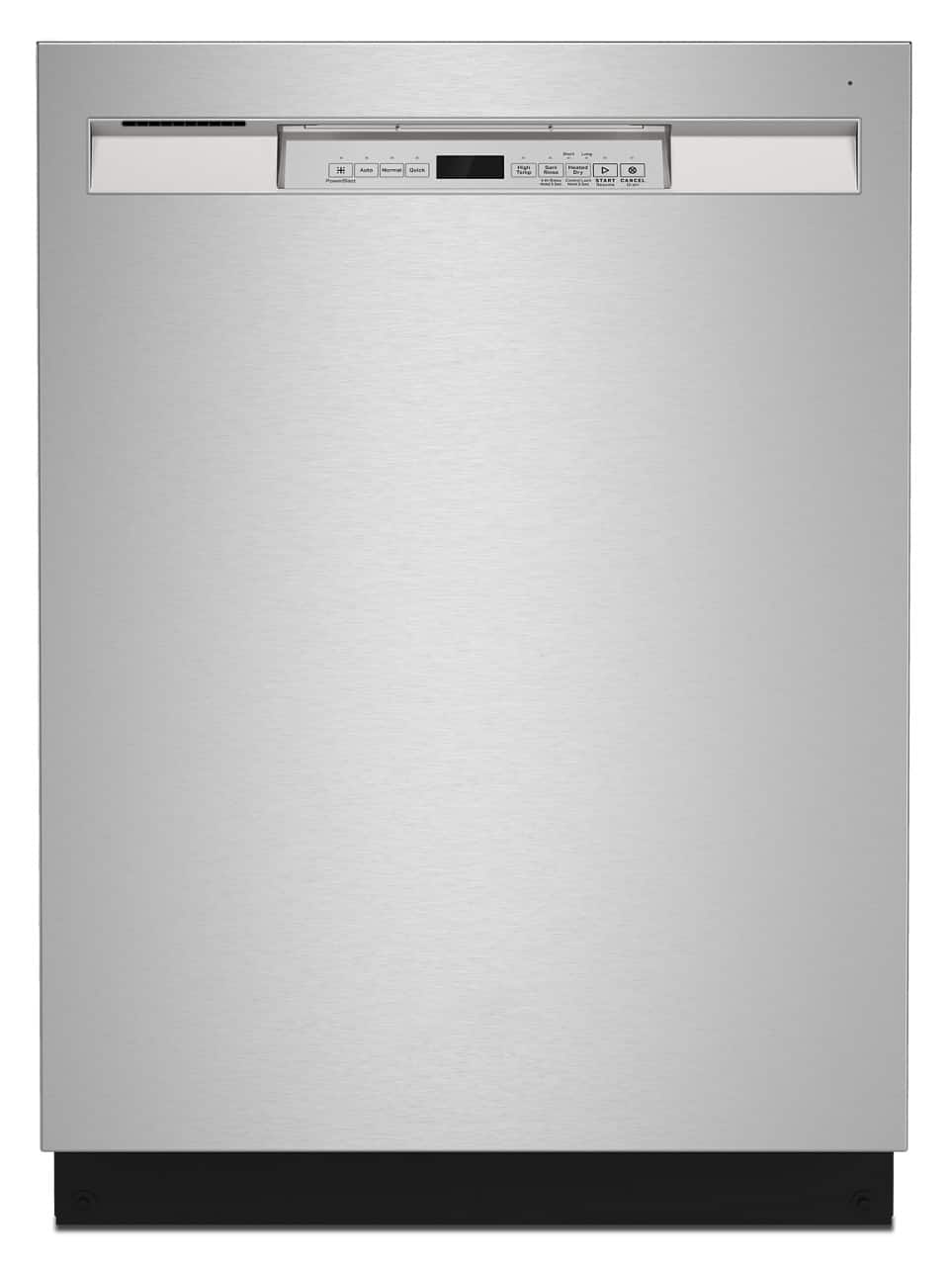 Maytag - 24 inch Front Control Built-In Stainless Steel Tub Dishwasher with Dual Power Filtration, PowerBlast Cycle, 50 dBA - Stainless Steel