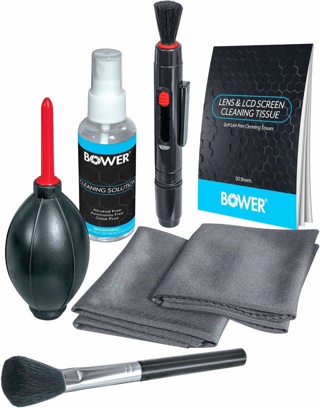 Angle. Bower - Bower 7-Piece Camera Lens and Screen Cleaning Kit - Black.