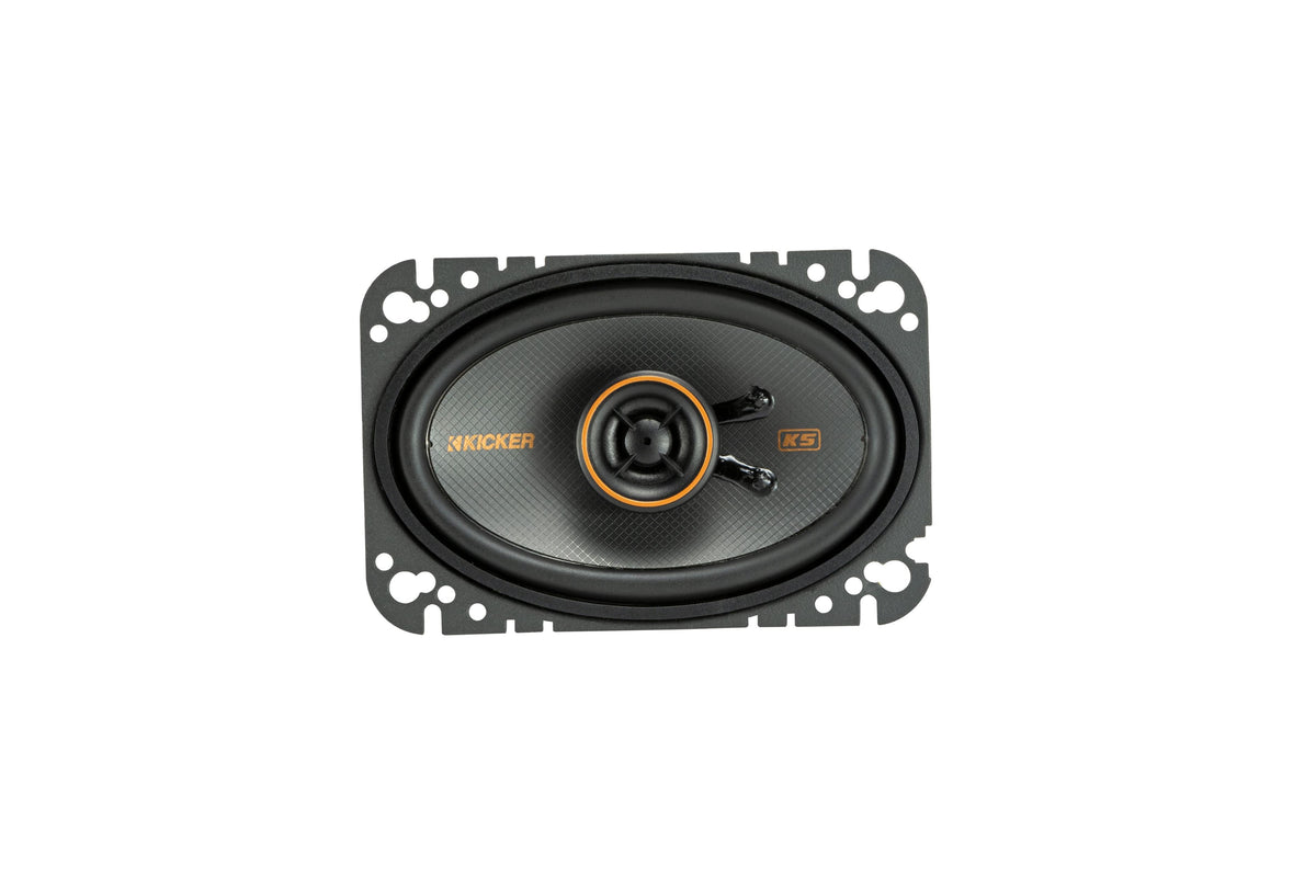 KICKER - KS Series 4" x 6" 2-Way Car Speakers (Pair) - Black