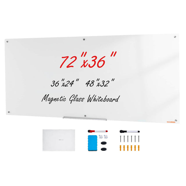 72" x 36"

36" x 24" 48" x 32"

Magnetic Glass Whiteboard