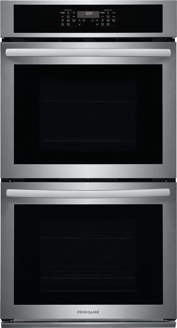 Frigidaire - 27" Built-In Double Wall Oven with Convection Bake and Air Fry - Stainless Steel