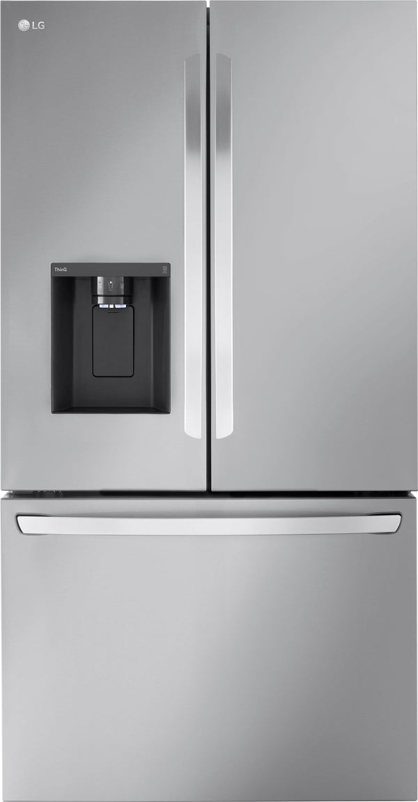 LG - 36-in Wide Counter-Depth MAX 25.5 Cu. Ft. French Door Smart Refrigerator with Dual Ice - Stainless Steel