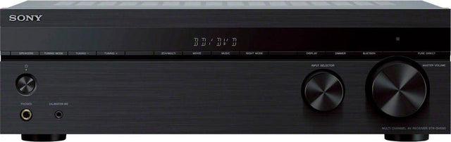 Front. Sony - STRDH590 - 725W 5.2-Ch. Hi-Res 4K Ultra HD HDR A/V Home Theater Receiver - Black.