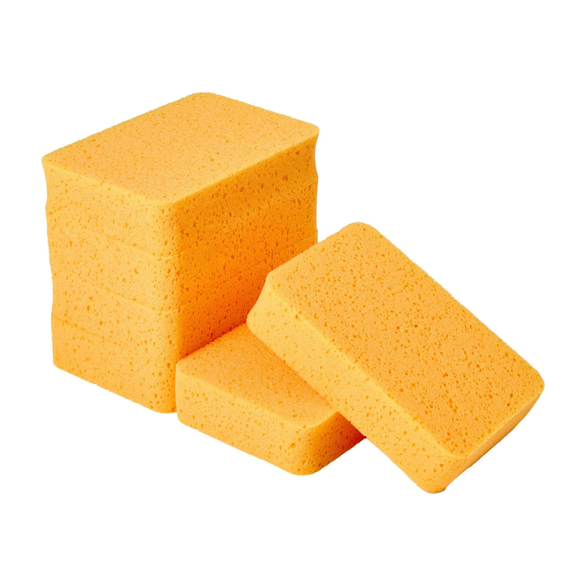 VEVOR - Scrub Sponge, 6-Pack Non-Scratch Cleaning Sponges for Home, Bathroom & More, Zero Scratch Dish Scrubber - Orange,Yellow