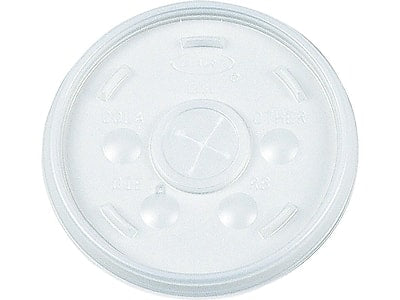 Dart - Straw Slot Lids, 16 oz., Clear, 1000/Carton - Translucent