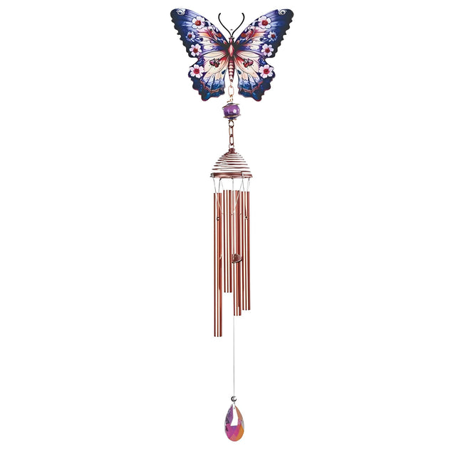 Front. FC Design - FC Design 23Long Butterfly-Flower Wind Chime Outdoor Patio or Garden Hanging Wind Chime Decoration.