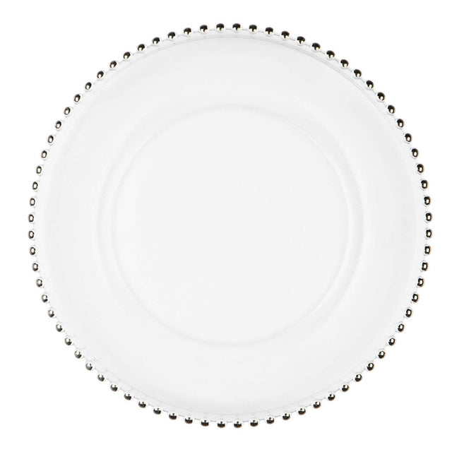 Front. American Atelier - Silver Beaded Charger Plate 13" - Silver.