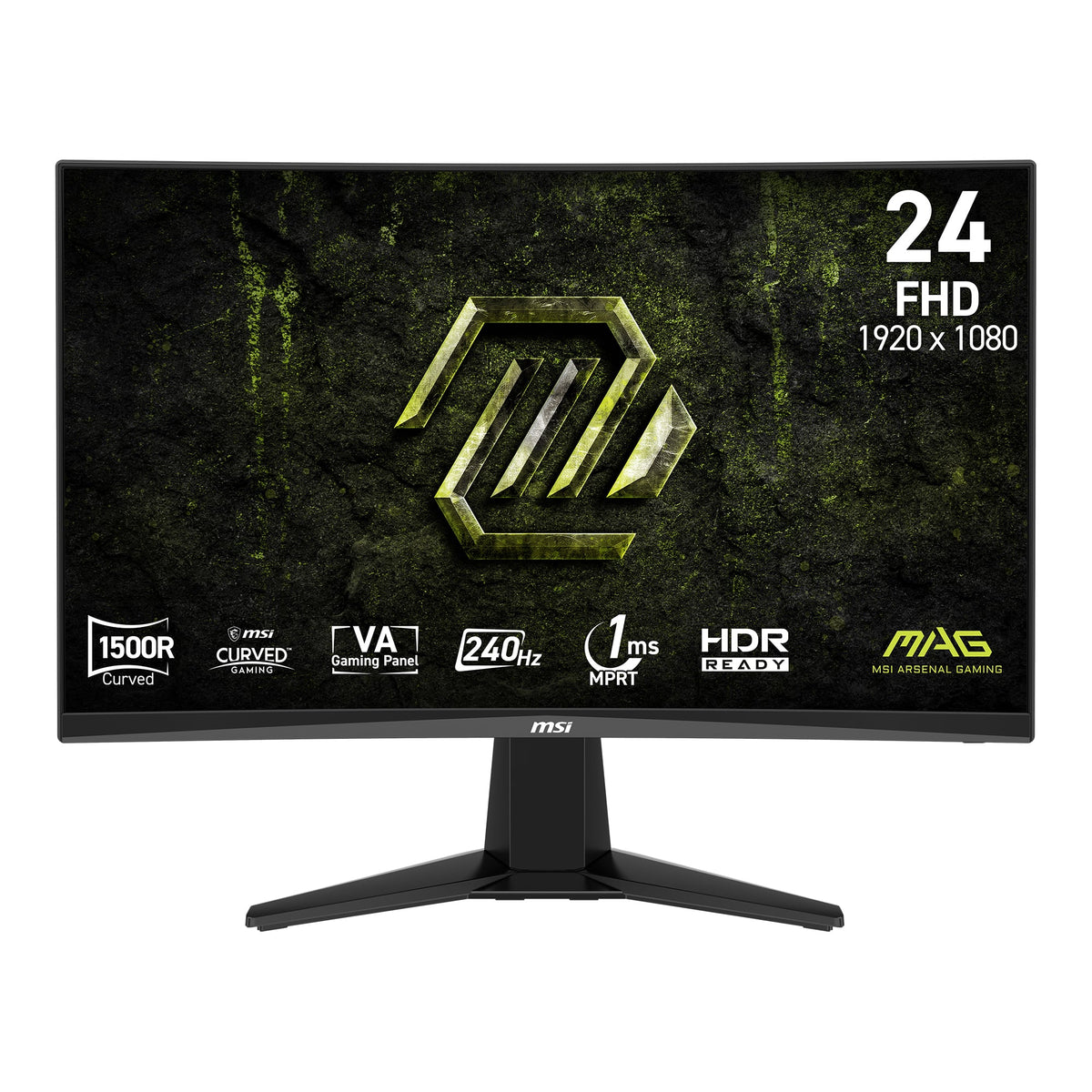 MSI - MAG 245C X24 24" FHD Curved VA LED 240Hz 1ms Gaming Monitor with FreeSync Premium and HDR Ready (HDMI, DisplayPort) - Black