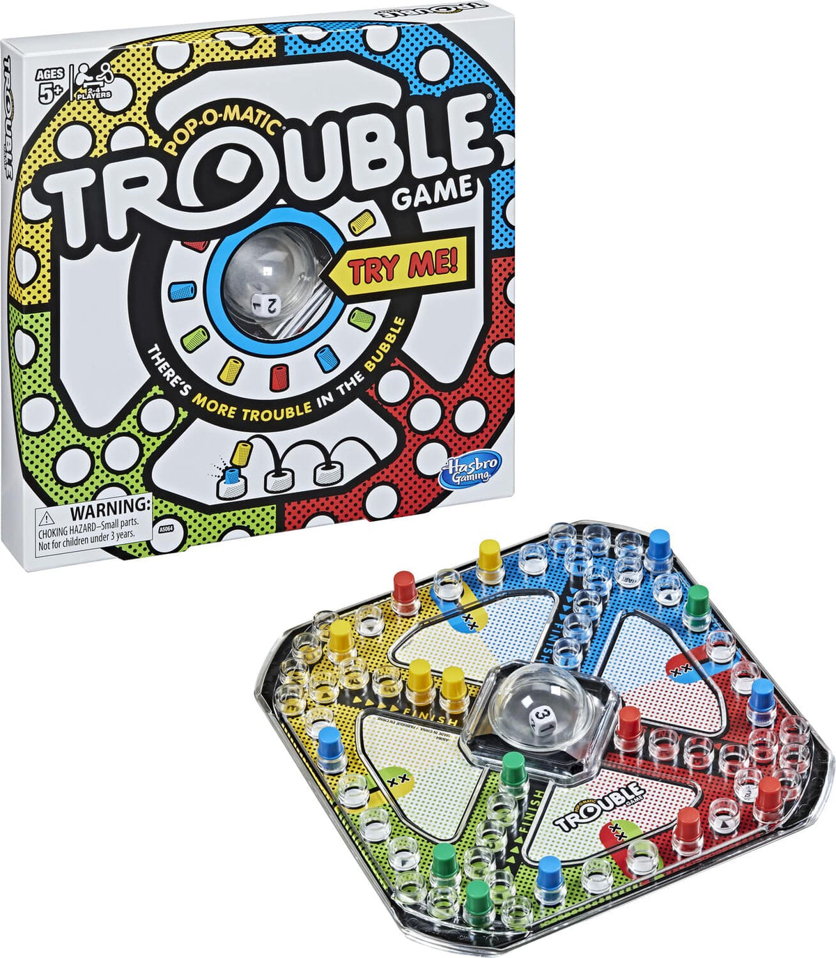 Hasbro - Trouble - Board Game - GAMES (MISC) - Multicolor