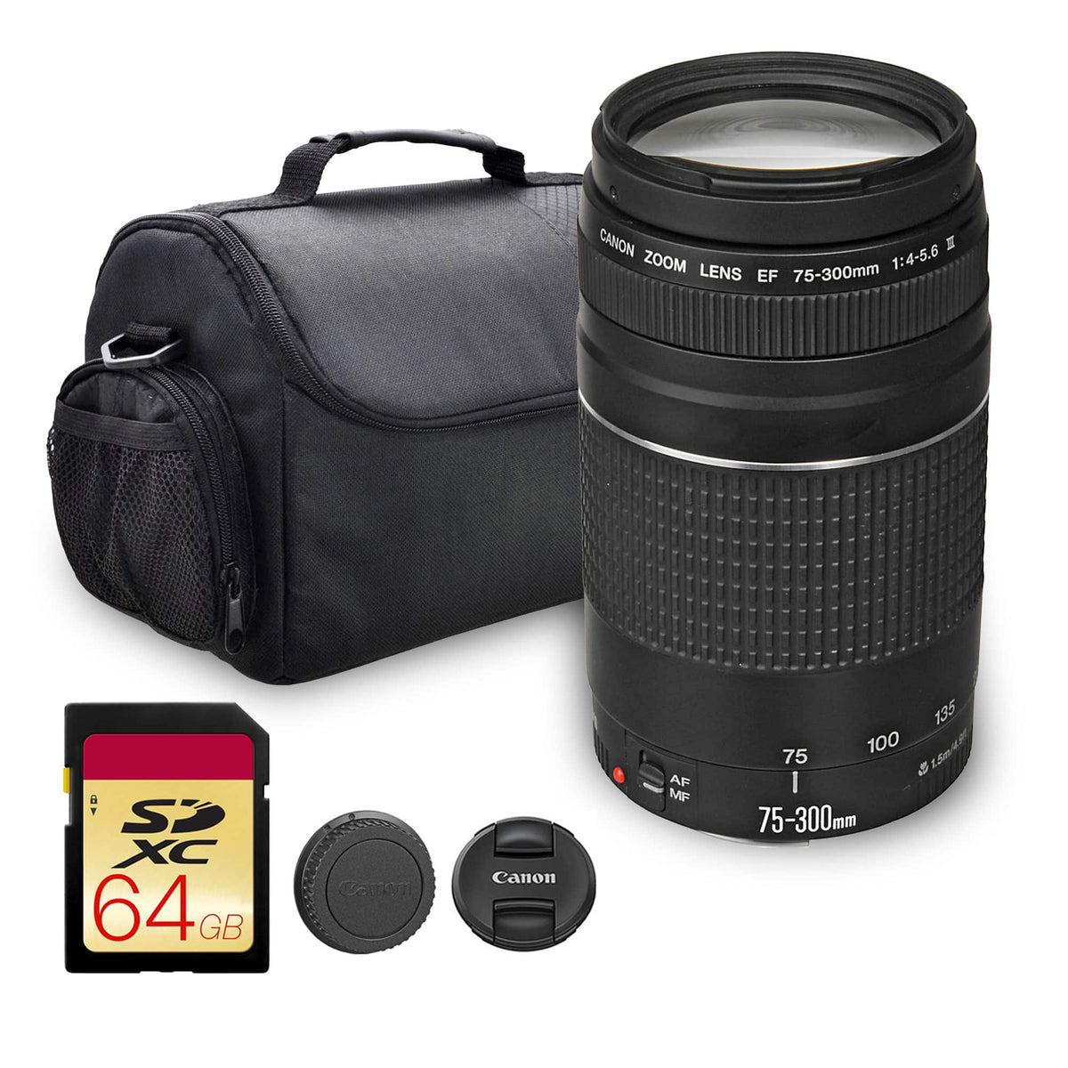 Canon - EF 75-300mm f/4-5.6 III Lens | Telephoto Zoom with Versatile Focal Range + More - Black