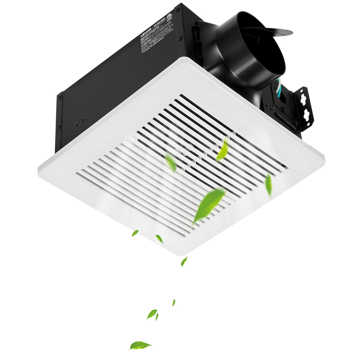 VEVOR - Bathroom Exhaust Fan,110 CFM Bathroom Vent,1.5 Sones Low-Noise, Premium Motor Ceiling Fan,Standard 4-inch Duct Interface - White;Black