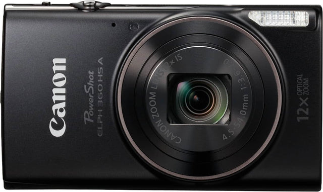 Canon PowerShot ELPH 360HS A  
12x Optical Zoom  
4.5-54.0mm  
1:3.6-7.0  
Canon LENS 2x IS