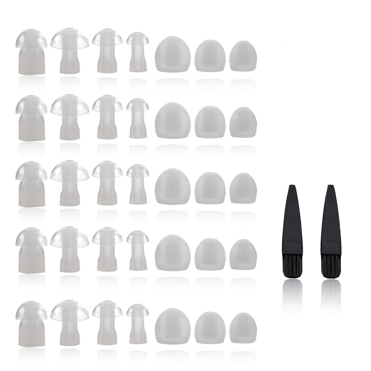 MEDca - Hearing Aid Domes - Universal Domes for Hearing Aids - Sizes Small, Medium, Large & X-Large Earbud Replacements - Clear