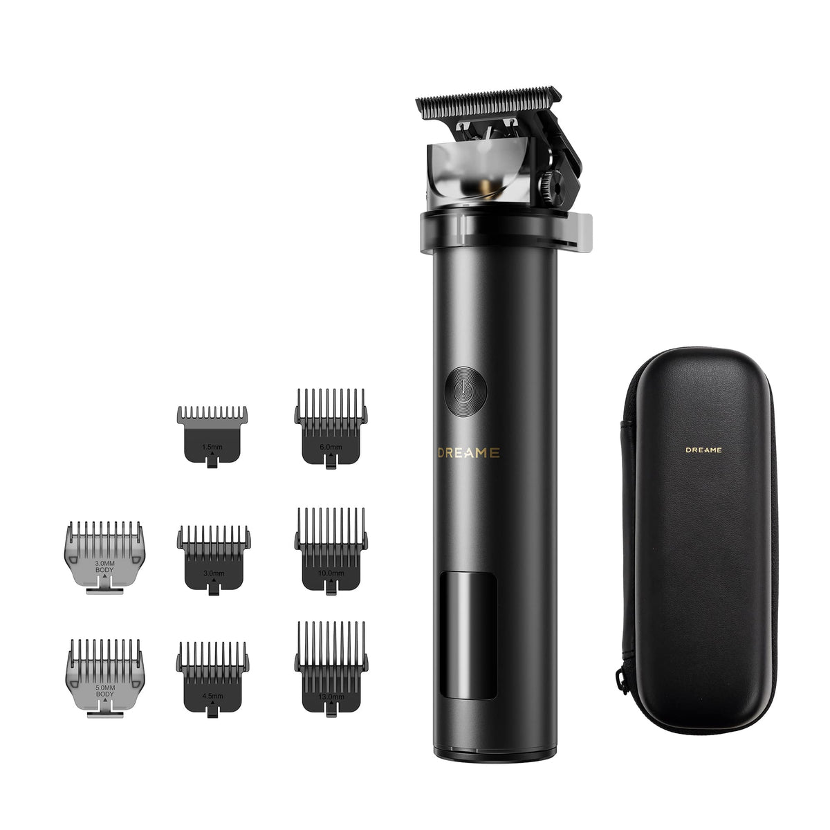 Dreame - T3 Beard Trimmer for Men, Professional Grooming Kit with 9 Combs, High-Torque Motor, Dual Speed, LED Display - Black