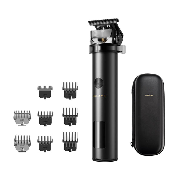 Dreame - T3 Beard Trimmer for Men, Professional Grooming Kit with 9 Combs, High-Torque Motor, Dual Speed, LED Display - Black