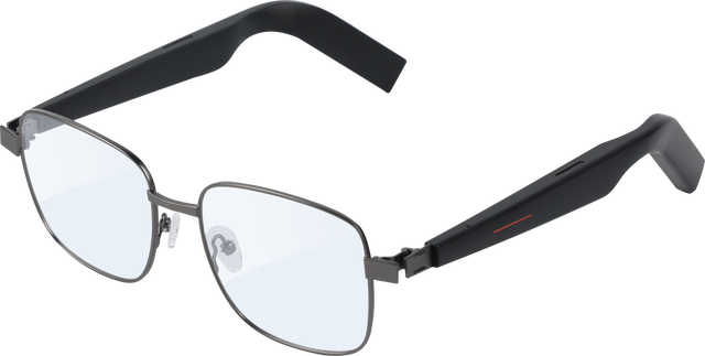 Front. IMIKI - SG1 Smart Audio Glasses, Bluetooth Smart Eyewear w/ Open Sound Field, Touch Control, Call Noise Reduction, Ergonomic Fit - Black.