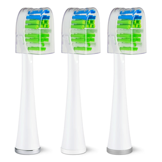Front. Waterpik - Genuine Sensonic Replacement Contour Toothbrush Heads - White.