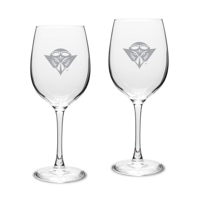 Front. Jardine - Tennessee-Martin Skyhawks Two-Piece 16oz. Traditional White Wine Glass Set - Multicolor.