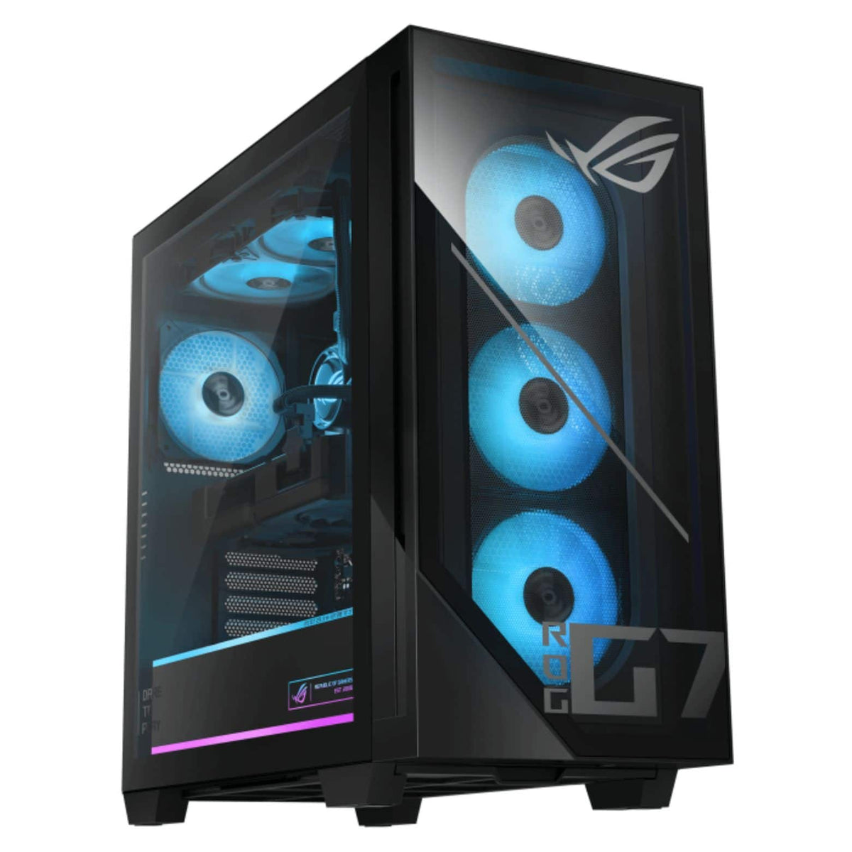 ASUS - Refurbished Excellent - ROG G700 Intel Core Ultra 7 265F 2.4 GHz up to 5.3 GHz 32GB DDR5 1TB SSD GeForce RTX 5060 Windows 11 Home Gaming Desktop - Black