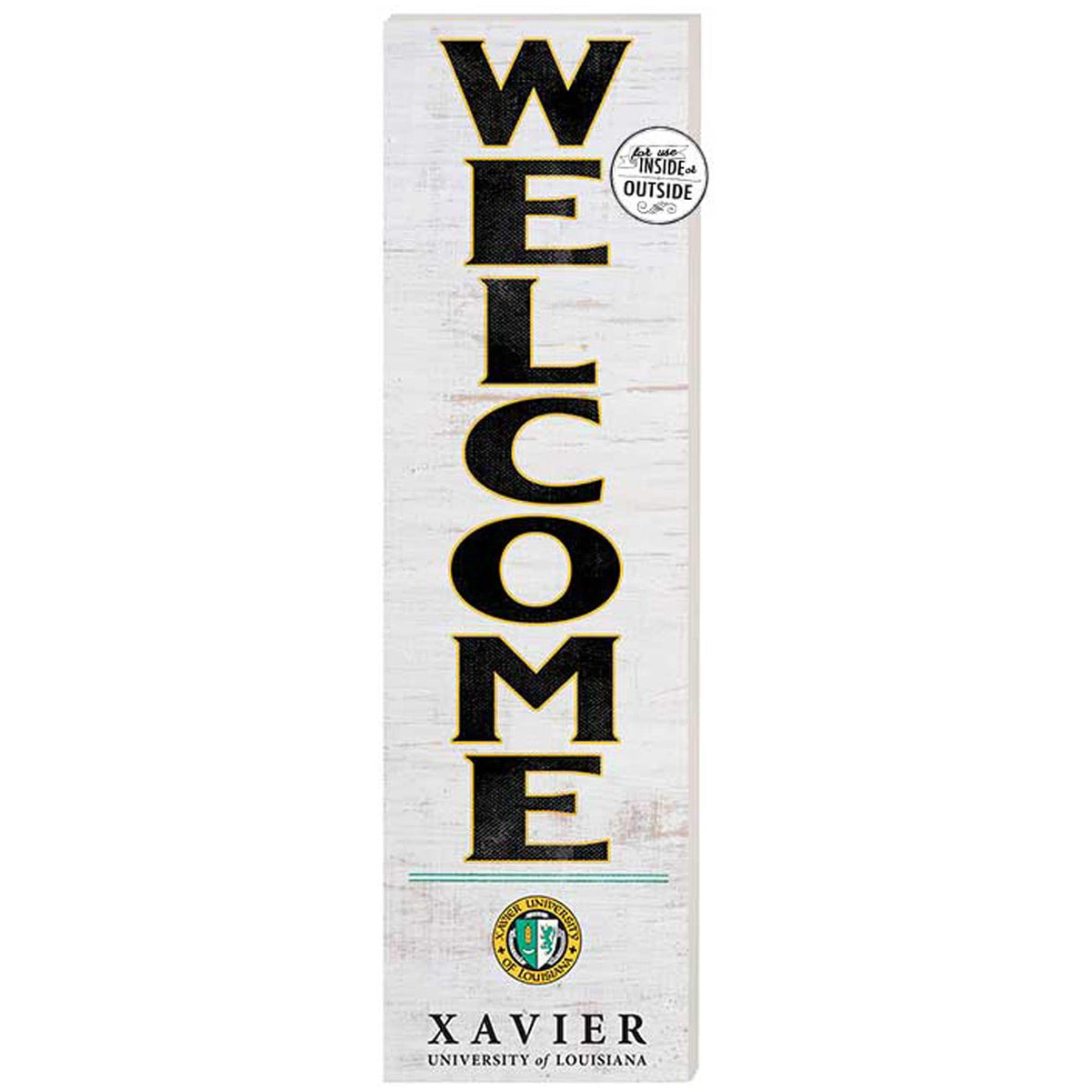 Jardine - XULA 10'' x 35'' Indoor/Outdoor Welcome Sign - Gold