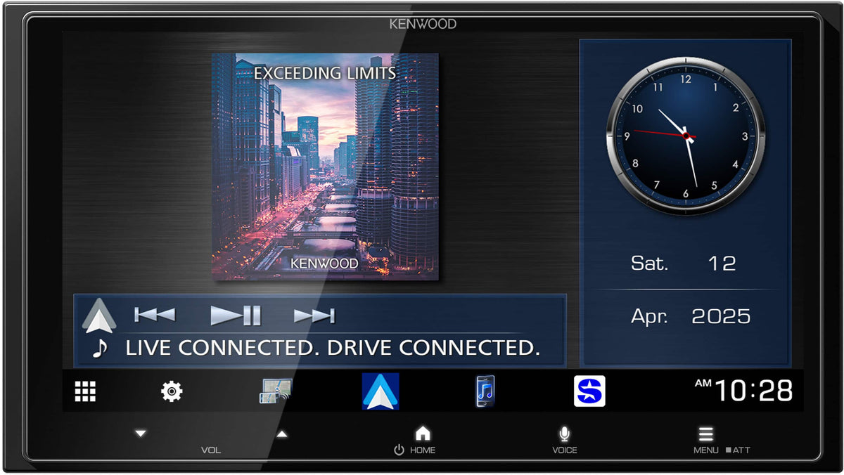 Kenwood - DMX8710S 7" Wireless Carplay/ Android Auto, Bluetooth, HD Radio, Sirius/XM, HDMI, 2 Camera inputs, Maestro - Black