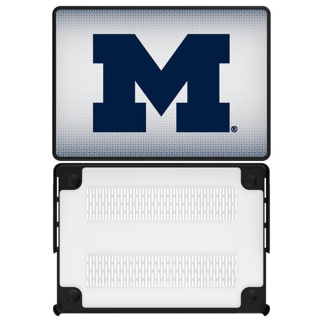 Front. Keyscaper - Michigan Wolverines Linen MacBook Case - Pro 14 in - Multicolor.
