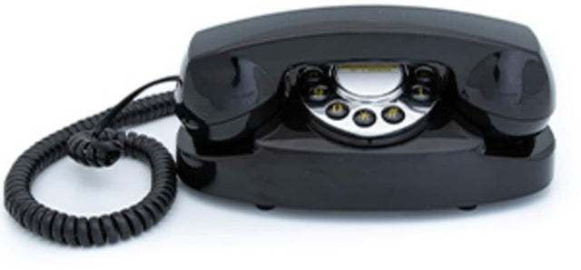 Front. PopMarket - GPO Retro GPOAUDBK Audrey Bedside Push Button Telephone - Black   - EQUIPMENT - black.