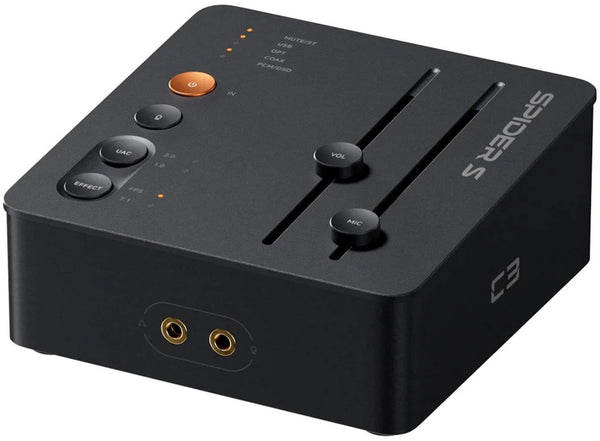 Fosi Audio - C3 Gaming Sound Card & DAC/Amp w/ StepSense AI Footstep Radar & 7.1 Spatial Audio - Black