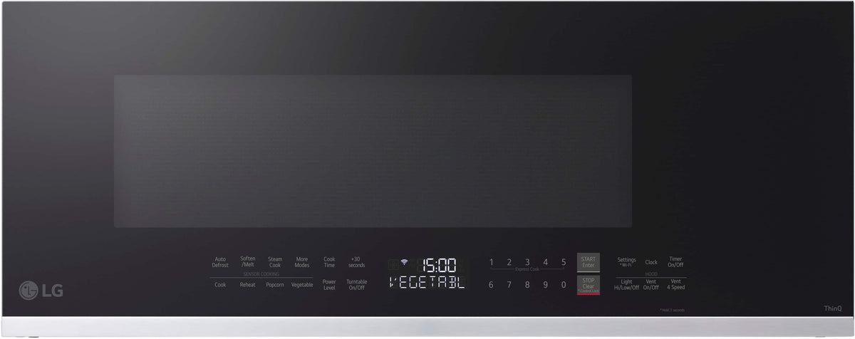 LG - 1.3 Cu. Ft. Low-Profile Over-The-Range Microwave with Sensor Cook and Zero Clearance Door - Stainless Steel
