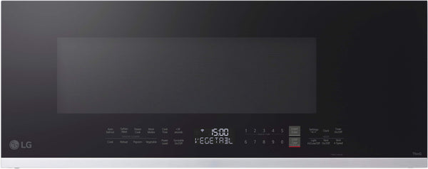 LG - 1.3 Cu. Ft. Low-Profile Over-The-Range Microwave with Sensor Cook and Zero Clearance Door - Stainless Steel