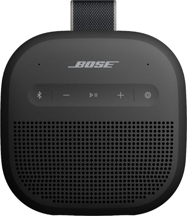 BOSE

- Bluetooth symbol
- Play/Pause button
- Previous track button
- Next track button
- Volume down button
- Volume up button
- Power button