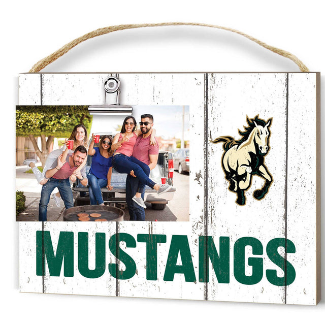 Front. Jardine - Cal Poly Mustangs 8" x 10" Weathered Clip It Frame - White.