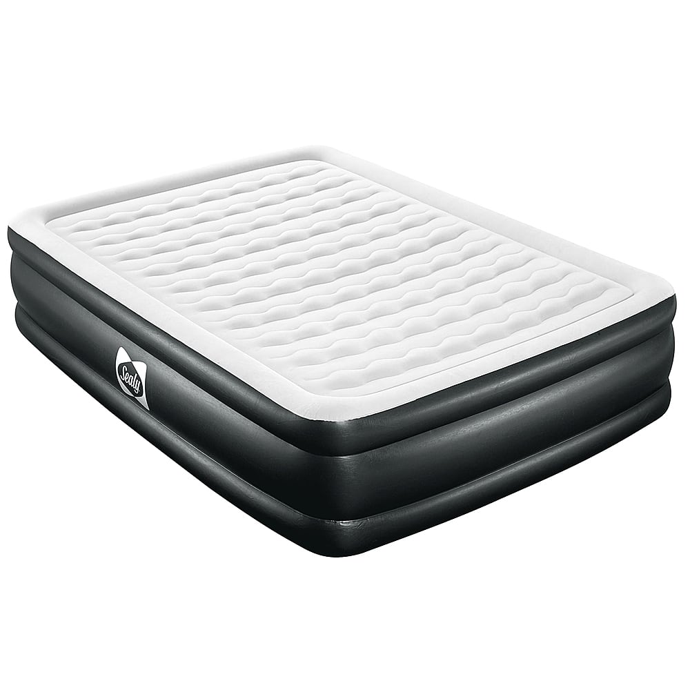 Sealy - Inflatable Mattress Airbed w/ Built-In Air Pump - Black