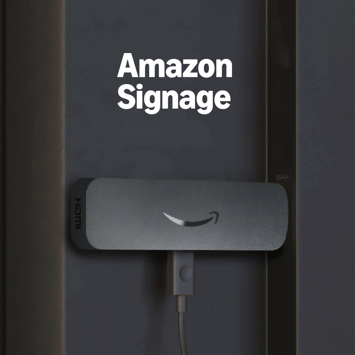 Amazon - Signage Stick – Pro 4K Signage – 16GB - Designed for Businesses, Easy Setup w/ free Mobile App/CMS Compatibility - Black
