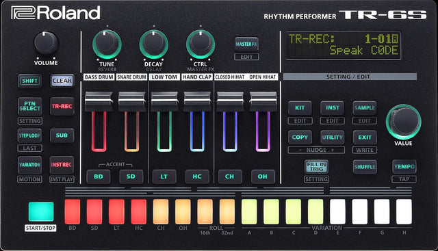 Front. Roland - TR-6S Rhythm Machine.