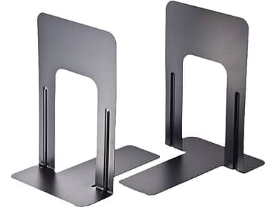 Front. Officemate - Steel Book Ends, 9"H - Black.
