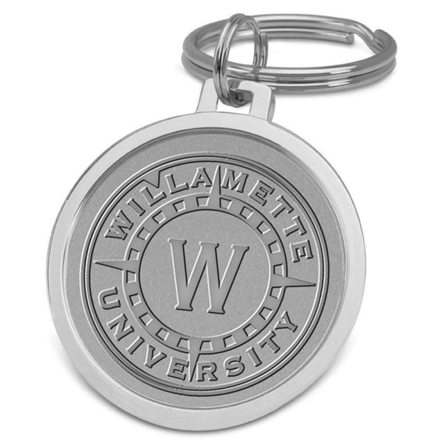 Front. Jardine - Silver Willamette Bearcats Split-Wire Key Ring - Silver.