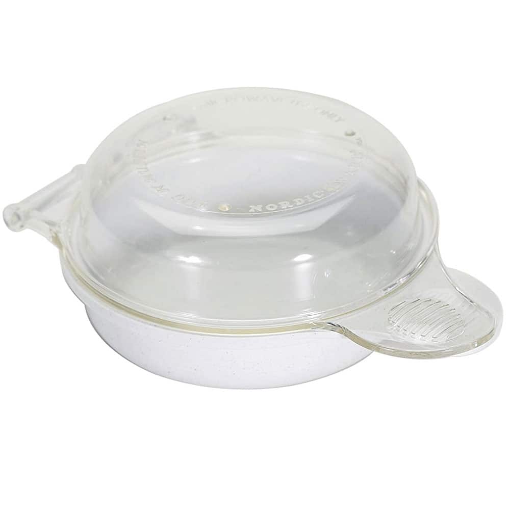 Nordicware - Microwavable Egg and Muffin Breakfast Pan - White base/clear lid