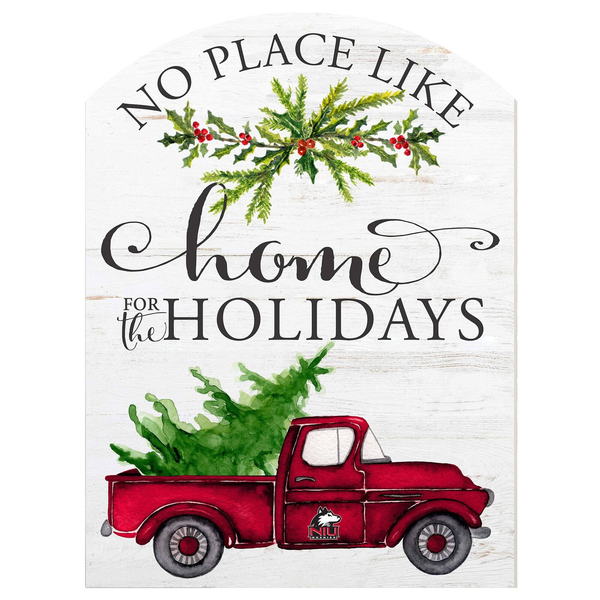 Jardine - Northern Illinois Huskies 16'' x 22'' Holiday Marquee Sign - White