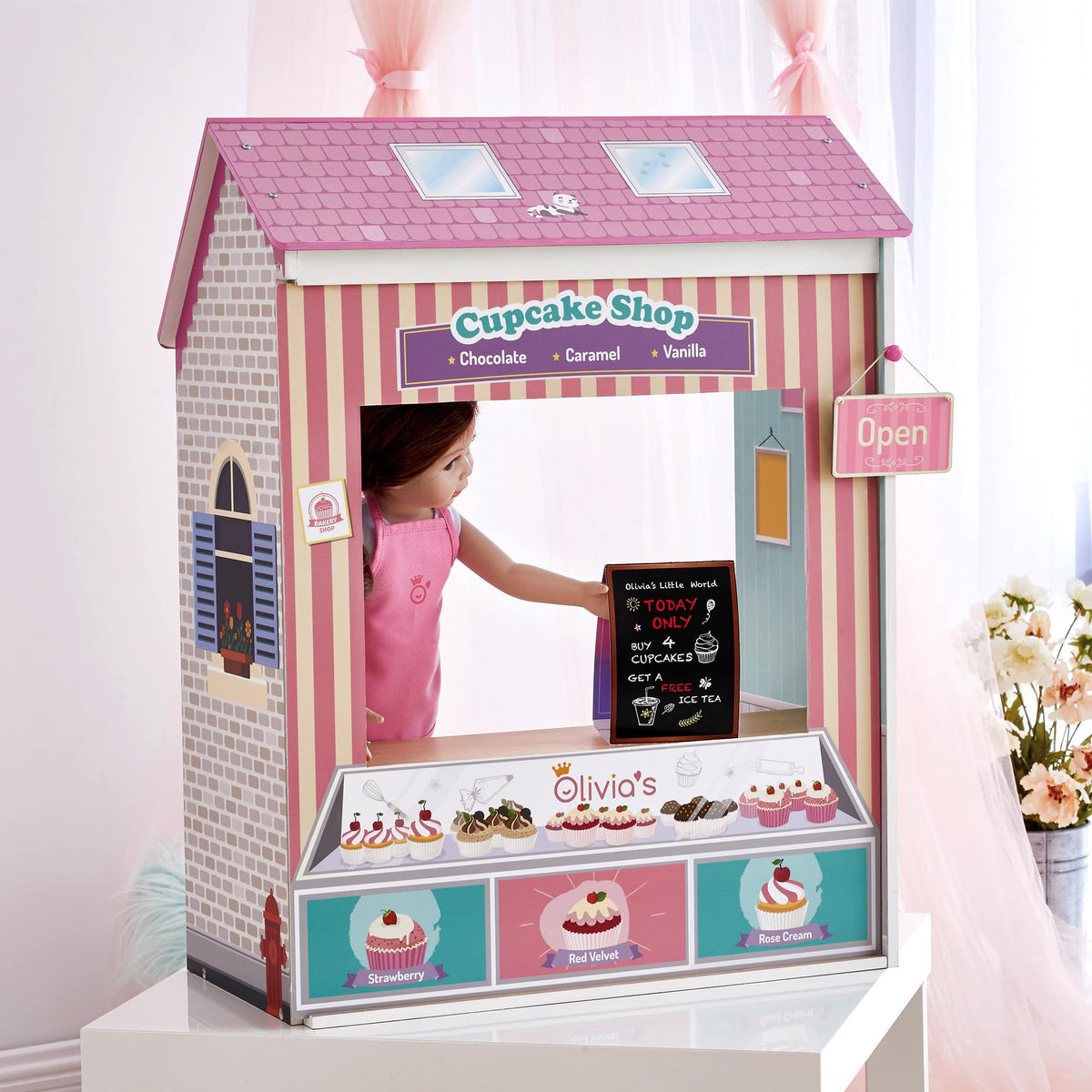 Teamson Kids - Olivia's Little World - Olivia's Classic Convertible Play House (4 in 1)