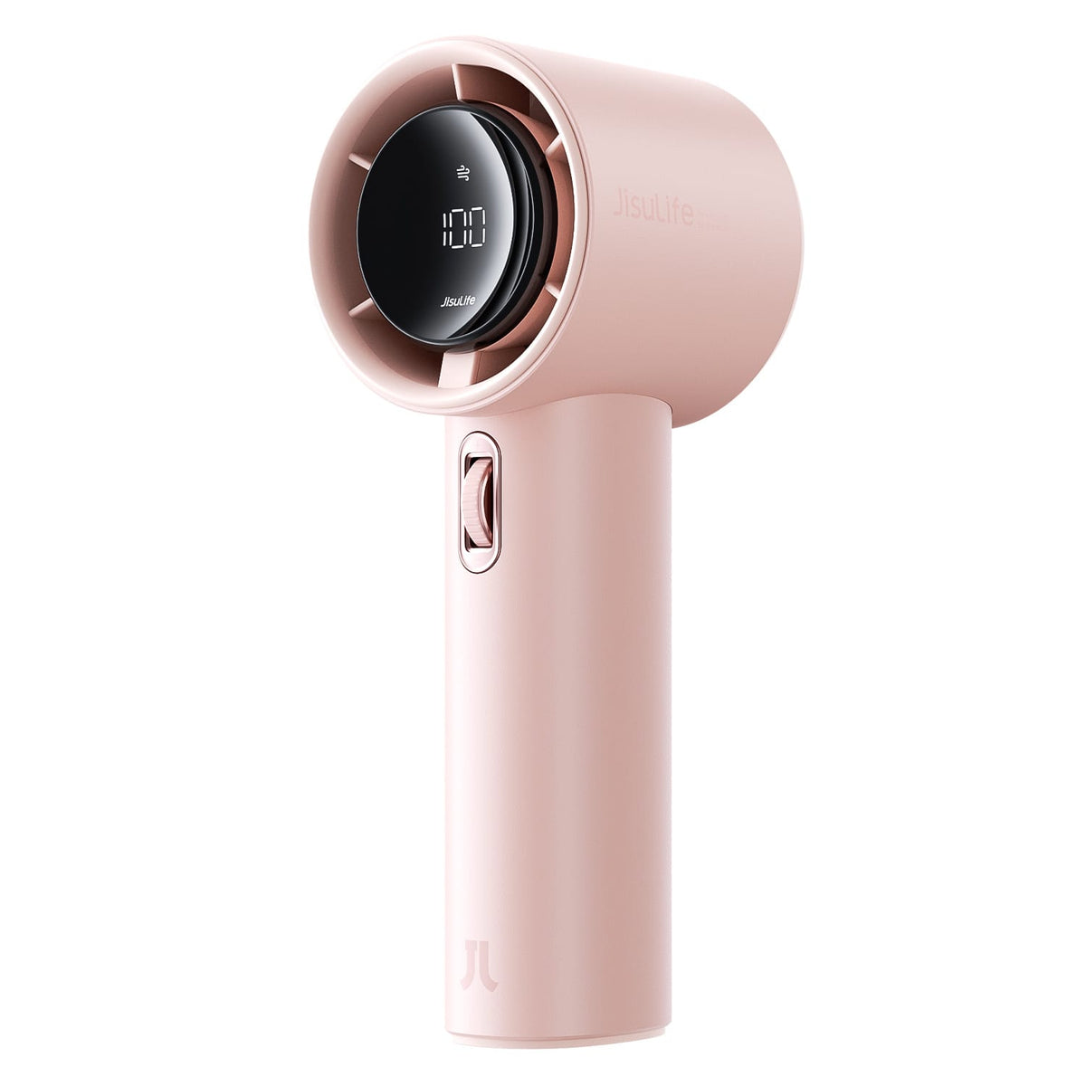 Jisulife - Portable Handheld Fan, Turbo Power High Speed Air [12Hrs Cooling],100 Speeds, 3600mAh USB Rechargeable Mini Personal Fan - Pink