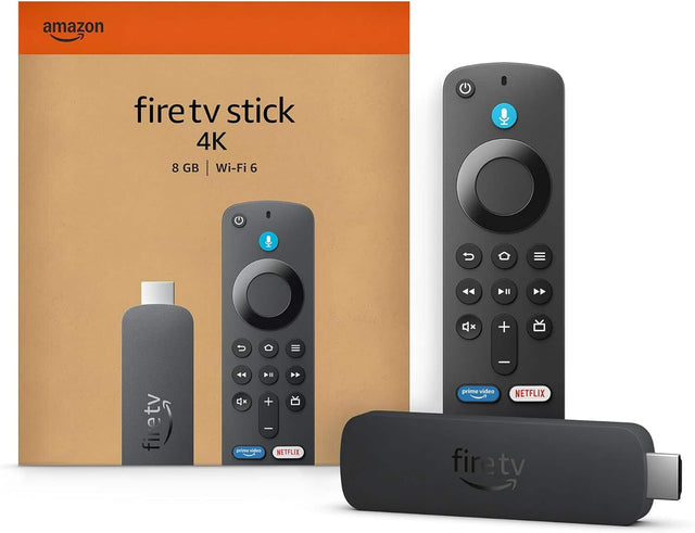 Amazon Fire TV Stick 4K  
8 GB | Wi-Fi 6  

Prime Video  
Netflix