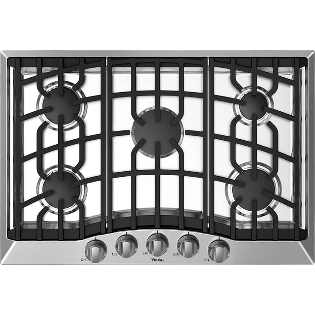 Front. Viking - 30" Gas Cooktop - Silver.