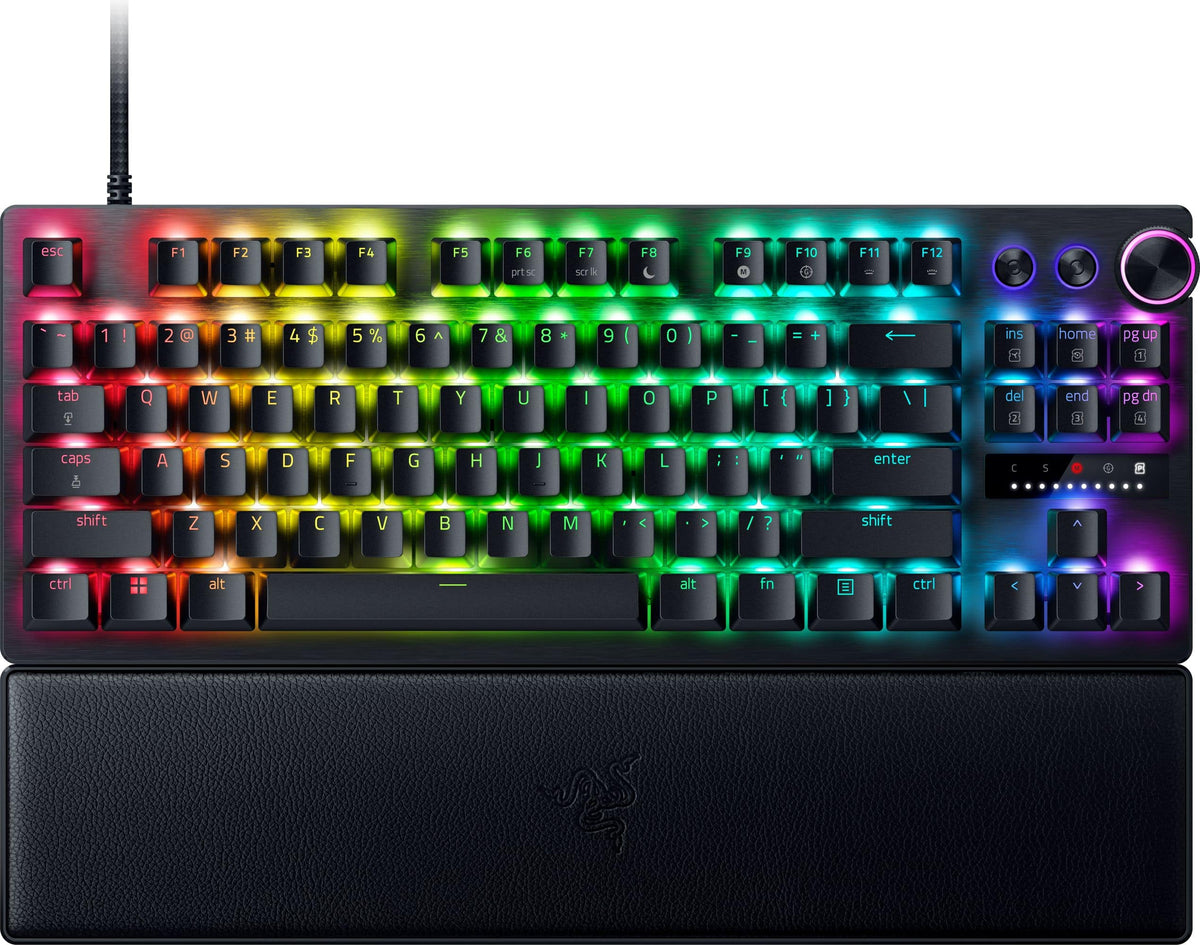 Razer - Huntsman V3 Pro TKL Wired Analog Optical Linear Switch Gaming Keyboard with Snap Tap - Black