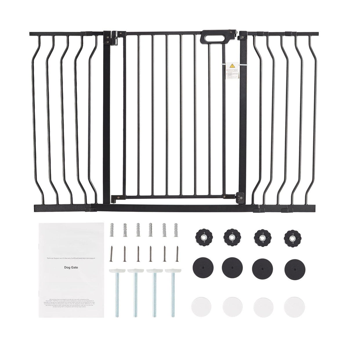 VEVOR - Baby Gate, 29.5"-51" Extra Wide, 30" High, Dog Gate for Stairs Doorways, Easy Step Walk Thru Auto Close Child Gate Pet